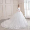 Best Selling 2024 Long Sleeve V Neck Lace Wedding Dress 2025 Vintage Bride Bridal Ball Gown Modest Wedding Dresses Customized