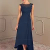 Elegant Mother of the Bride Dresses 2024 A-Line O-neck Chiffon Customized Pleated Sequins Wedding Guest Dress Vestidos de Gala