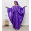 2024 African Bazin Riche Dashiki High Quality Original Nigeria Basin Purple Dress For Wedding Party Clothing Plus Size Women Rob